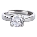 Miniatyrbilde 1 av 5: PT950 Dame Ring Utsøkt 1CT Rhinestone Forlovelsesring for Frieri