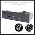 Pikkukuva 4 / 5: USB-etupaneeli PC:lle, 2 porttia USB 3.2 GEN1 5 Gbps + 1 portti TYPE-C 10 Gbps/20 Gbps -keskitin pöytäkoneen 5,25 tuuman levykeasemaan