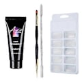 Miniatyrbild 2 av 5: Nagelgel Set UV LED Nagelgel Set Nagel Förlängnings Kit Klar Akryl Lösnaglar Dubbeländad Nagelbandsskjutare Nagelpenna för Snabb Nagel Förlängning Salong N