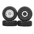 Miniatyrbillede 1 af 5: 4 stk. 70 mm Dæk Hjul Til Mn D90 D99s Mn-90 Mn91 Mn98 Mn99s C14 C24 C34 B14 B24 Rc Bil Opgradering