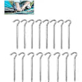 Miniatyrbilde 1 av 5: 16 stk. Teltplugger i Aluminium 18cm Camping Teltspiker Rustsikre Plugger Hardt Underlag