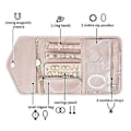 Miniatyrbillede 3 af 5: Rejse Smykke Organizer Rulle Foldbar Smykke Etui Til Rejse-ringe Halskæder Armbånd Øreringe P