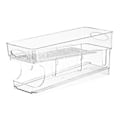 Miniatyrbilde 1 av 5: Dobbeltlags brusboks-organisator, automatisk rullende, transparent drikkeboks-oppbevaring for kjøleskap
