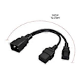 Miniatyrbillede 5 af 5: IEC 320 C20 til C13+C19 Strømkabel C20 Han til C13+C19 Y Splitter Adapter Forlænger Strømkabel til Computer Printer