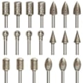 Miniatyrbild 1 av 2: 20 st Roterande Filset Slipning, Gravyrbitsset med 3mm (1/8\") Skaft, Diamantbelagd Bits för Stenhuggeri, Universell Passform för Roterande Verktyg