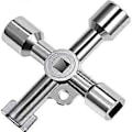 Miniatyrbilde 1 av 5: Gassnøkkel Målernøkkel Verktøynøkkel for Elektrisk Skapskap Åpningsnøkkel Sink Legering (1 stk, Sølv)