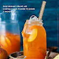 Pikkukuva 4 / 5: Uudelleenkäytettävät juomapillit - Leveät pillit Smoothie Kuplatee Pirtelöt Pillit Puhdistusharjalla, Kantolaukku