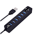 Miniatyrbillede 1 af 5: Usb Hub 6 Port Expander Adapter Usb 2.0 Hub Usb Splitter 2.0 Hub Usb-hub Sd/tf Fo
