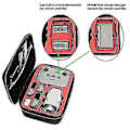 Miniatyrbillede 4 af 5: Til Dji Mini 2 Fly More Combo Opbevaring Håndtaske Stødsikker Rc Drone Tilbehør Bæretaske Boks Sort/sort