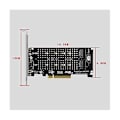 Miniatyrbild 3 av 5: PCI-e X8 Dubbel Disk NVMe M.2 M Nyckel SSD Expans Adapter Dubbel NVMe PCI-e X