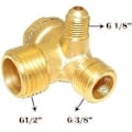 Pikkukuva 2 / 5: 3-tie messinkinen uroskierteinen kompressorin takaiskuventtiili Central Pneumatic G1/2\"xg3/8\"xg1/8\"