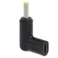 Miniatyrbilde 1 av 5: Laptop Strømlader Adapter Kobling Type-C Hunn til DC Hann Jack 4.0x1.7mm 90 Graders Plugg Konverter
