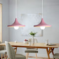 Miniatyrbillede 3 af 4: Moderne loft pendel lyserød indendørs hængende lampe justerbar lysekrone 2 stk.