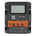 Miniatyrbild 1 av 4: Solar Laddningsregulator LCD-Display Dubbel USB DC 12V24V Urladdningskontroll Regulator 20A