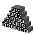 Pikkukuva 2 / 5: 20 kpl RJ45-liitinverkon jatkaja Ethernet RJ45 8p8c -jatkaja