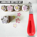 Miniatyrbild 3 av 5: Linoleumsnittset, 2 set kompatibla för linoleumsnitt och hantverk, DIY-hantverk