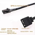 Pikkukuva 4 / 5: 3PIN RGB - Standardi ARGB 3-Pin 5V Adapteriliitin RGB-kaapeli tuulettimelle/keskittimelle/valaisinsolmulle/ohjaimelle