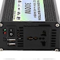 Miniatyrbillede 3 af 4: Power Inverter 300W 1 Universal Stikdåse 2 USB Port Smart Køling Modificeret Sinus Bølge Bil Power Inverter DC12V Til AC220V