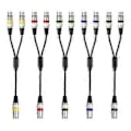 Miniatyrbillede 1 af 5: 5-pak 1,6 FT XLR hun til dobbelt XLR han Y-splitterkabel, XLR-splitter 1 hun til 2 han til mikrofonmixer