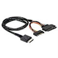 Pikkukuva 2 / 5: Oculink SFF-8611 4I - PCIe SFF-8639 U.2 NVMe SATA 15P urosvirtakaapeli palvelimille ja tietokonetarvikkeille