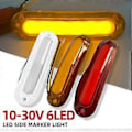 Miniatyrbillede 4 af 5: 6 LED Lastbil Trailer Baglygter 12-24V Sidemarkeringslys Blinklys Bremse Baglygter