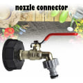 Miniatyrbilde 4 av 5: Tank Tap 1000L S60X6 IBC Tap Connector med 1/2 slangekobling, avløpstankadapter, for hagekran, for tankadapter (1 stk)