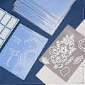 Miniatyrbilde 4 av 5: 8 stk. Oppbevaringspose og magnetisk ark for stempler og dies - Dies oppbevaringssett for kutting, scrapbooking, oppbevaring av hobbydies, blå
