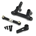 Miniatyrbilde 1 av 5: For SCY 16101 C8805 Metall Styremekanisme Servoarm Koblingsstang 1/16 RC Bil Oppgraderingsdeler Tilbehør Svart