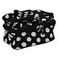Miniatyrbillede 3 af 5: Sort Rejse Kosmetik Makeup Tasker Skønhed Dame Organizer Toilet Taske Håndtaske Polka Dots Design
