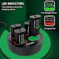 Miniatyrbild 2 av 5: 4st 1200mAh Uppladdningsbart Batteripaket Trådlös Handkontroll Batteriersättning för X--Serien