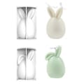 Miniatyrbillede 1 af 2: 3D Kaniner Lys Stencils Påskehare Resin Støbeform Til DIY Lysfremstilling Hjemmelavede Sæber Håndværk-4