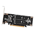 Pikkukuva 5 / 5: PCI-E X16 - M.2 NVME -laajennuskortti 4 täyden nopeuden portilla VROC:lle RA:ta varten