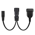 Miniatyrbillede 2 af 5: 1 stk. enkelt C14 til C7 + EU4.0MM kort strøm Y splitter adapter kabel ledning 32cm