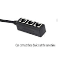 Miniatyrbillede 3 af 5: 1 til 3 Ethernet LAN Netværkskabel, RJ45 Han 1 til 3 Ethernet LAN Hun Kabeladapter til Beskyttelse af Enhedsport.