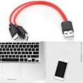 Pikkukuva 2 / 5: Kestävä USB C -kaapeli, yleinen yhteensopivuus, USB A - Type C -latausjohto