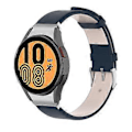 Miniatyrbillede 4 af 5: Læder Urrem Hurtig Udskiftningsrem til -Galaxy Watch 4 Buet Armbånd