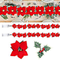 Miniatyrbild 3 av 5: 2m 10 LED Julstjärneblommor Dekorationer Girlang Ljusslinga Julgransprydnader Jul