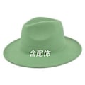 Miniatyrbilde 1 av 5: Ny ullhatt jazzhatt retro svart ullen jazzhatt flat brem stor brem hatt