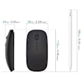 Miniatyrbillede 1 af 5: Bluetooth Mus til Laptop/iPad/iPhone/Mac/Android PC, Genopladelig Lydløs Mini Trådløs Mus