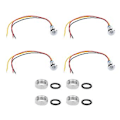 Miniatyrbillede 1 af 5: 4 Sæt LED Indikatorlys Fælles Katode Lampe Industrielle Kontrolkomponenter 8mm 110‑220V Rød og Gul