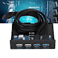 Miniatyrbillede 4 af 4: Frontpanel diskettedrev, 2 Port USB3.0 + Diskettedrev Front Case Port Diskettedrev Frontpanel Bedst i klassen