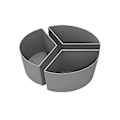 Miniatyrbillede 1 af 5: Slow Er S, 3-i-1 Silikone Slow Er Divider Passer til 6qt Oval og Rund Gryde Divider ()