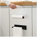 Pikkukuva 3 / 5: Keittiöpaperiteline, paperiteline kaapin alle, valkoinen keittiöpaperiteline, ripustettava paperiteline, metallipaperiteline, itseliimautuva