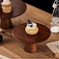 Miniatyrbillede 3 af 4: Elegant Træ Kageopsats - Høj Fod Dessert Display Tallerken til Kager Cupcakes og Bagværk Perfekt til Bryllupper