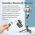 Miniatyrbillede 3 af 5: Bluetooth Selfie Stick Dobbelt Fyldlys Tripod med Fjernbetjening