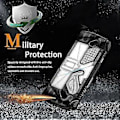 Miniatyrbilde 5 av 5: Kompatibel med Asus For Rog Ally Deksel med Stativ, PC + TPU Transparent Beskyttelsesdeksel For Asus Rog Ally Anti-ripe Støtsikker