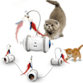 Miniatyrbild 2 av 5: Automatisk sensor katt leksaker interaktiv smart robot elektronisk fjäder teaser självspelande usb laddningsbar kattunge leksaker för husdjur
