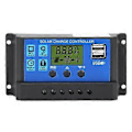 Pikkukuva 1 / 4: Aurinkopaneeliohjain LCD-näyttö Akun latauksen ohjaus Kaksois-USB-ulostulo 12V/24V 30A