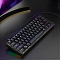Miniatyrbild 2 av 5: Trådbundet Mekaniskt Gamingtangentbord 61 Tangenter Mini RGB Bakgrundsbelyst Ljusstark Kristallbas Tangentbord med Hot Swap Switch för Gamers