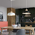 Miniatyrbillede 3 af 4: Moderne E27 loftslampe nordisk enkel pendellampe i træ og metal sort